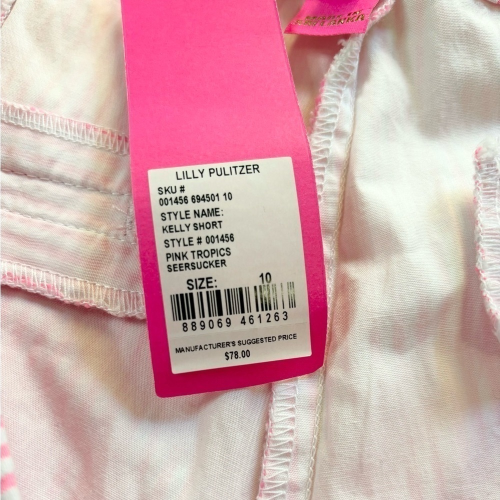 Lilly Pulitzer Pink Seersucker Shorts - Picture 5 of 10